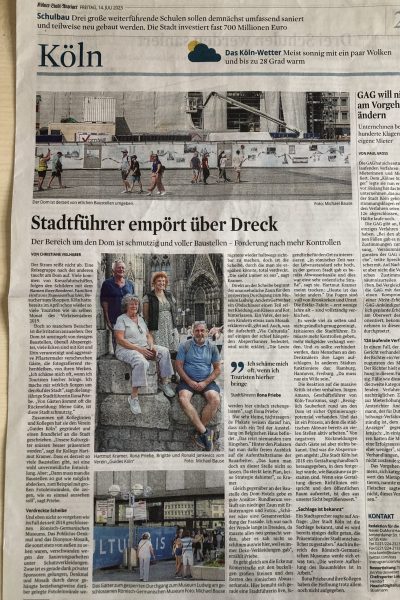 KSTA 2023-07-13 Stadtführer empört über Dreck